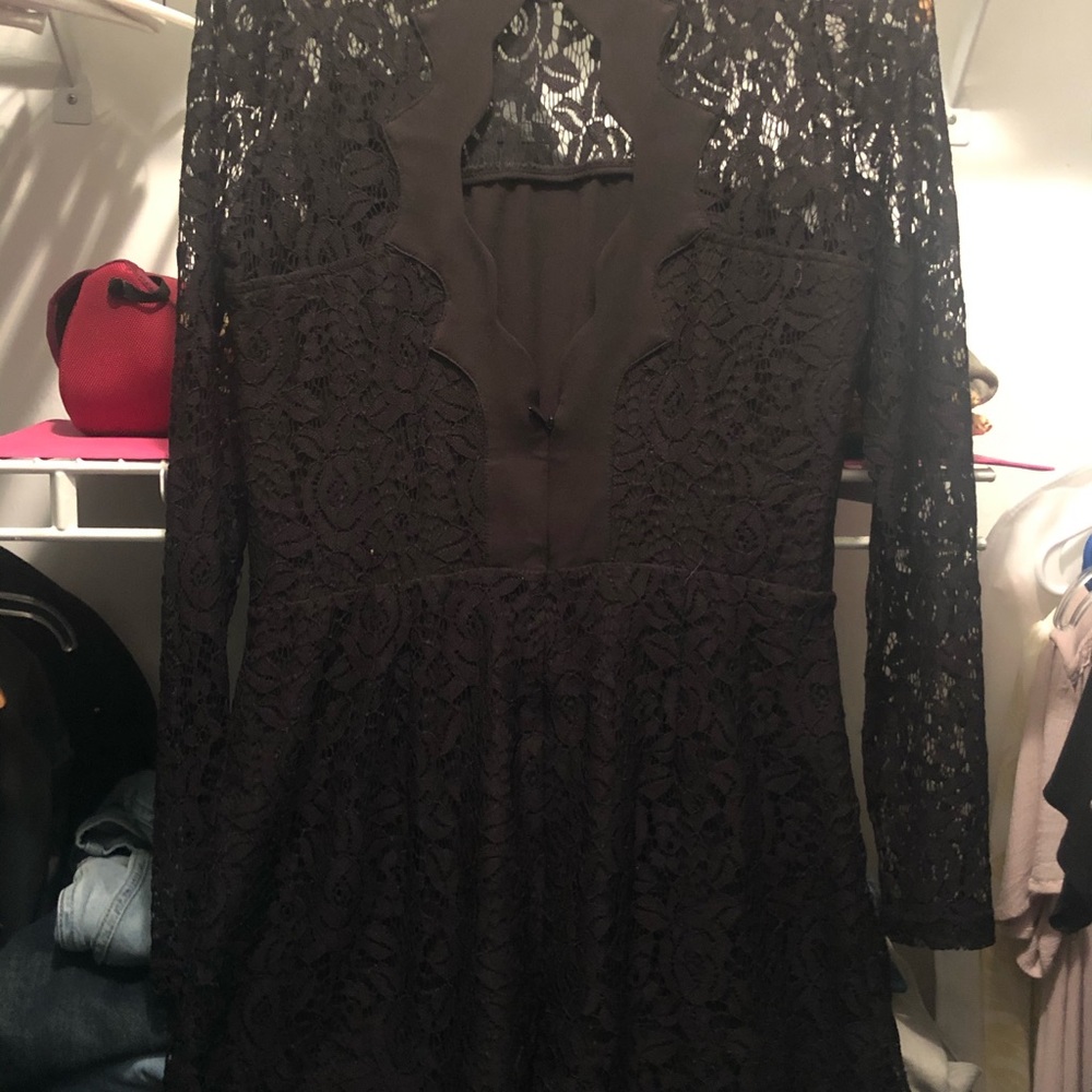 Black lace romper